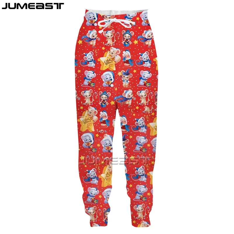 Jumeast Men Clothing Spring Trousers 3D Printed Santa Claus Fashion Streetwear Merry Christmas Autumn Women Casual Sweatpants