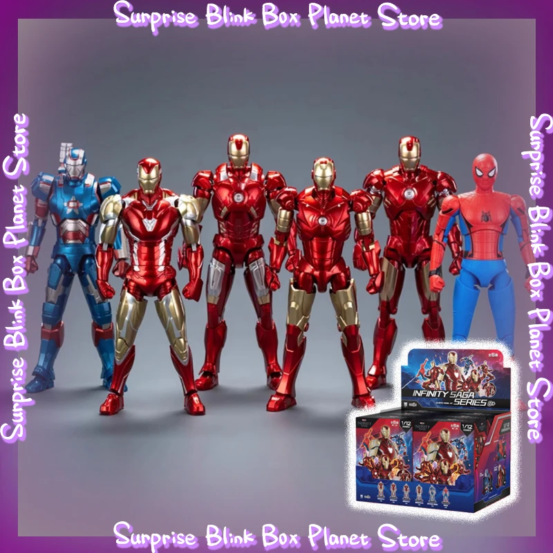 Caja ciega de Marvel, serie Infinity Saga, nueva caja misteriosa, figuras de acción sorpresa de Iron Man, Spider-Man, juguetes de moda, regalos