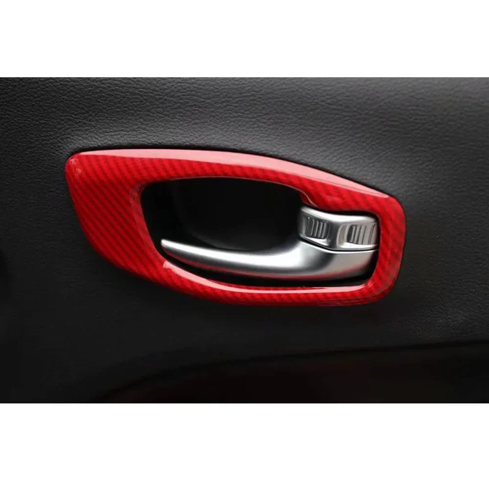 4pcs/set Car Interior Door Handle Decoration Frame Trim Moldings Accessory For Jeep Compass 2017 2018 2019