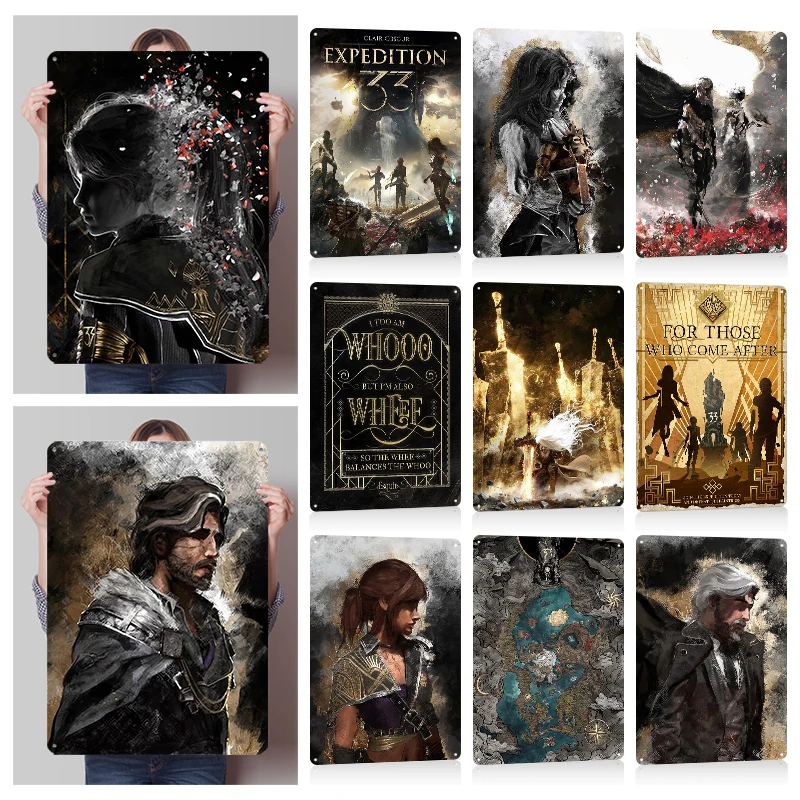 Retro Poster Gaming - Expedition 33 Metal Posters Customizable Wall