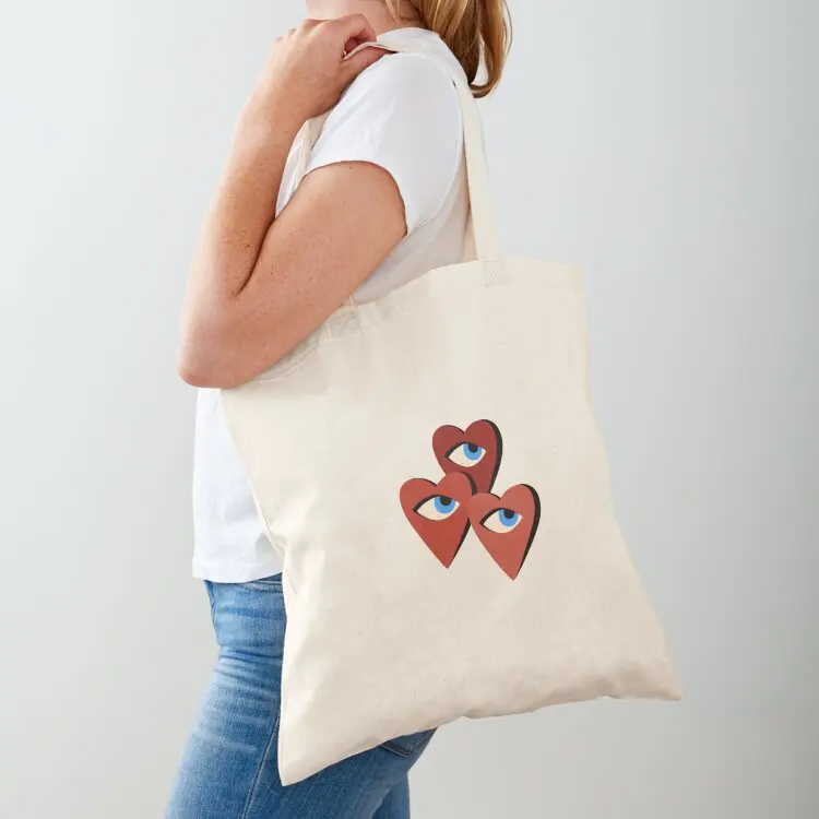 Heart Eyes Tote Bag tote bag men personalized tote bag Custom custom fabric