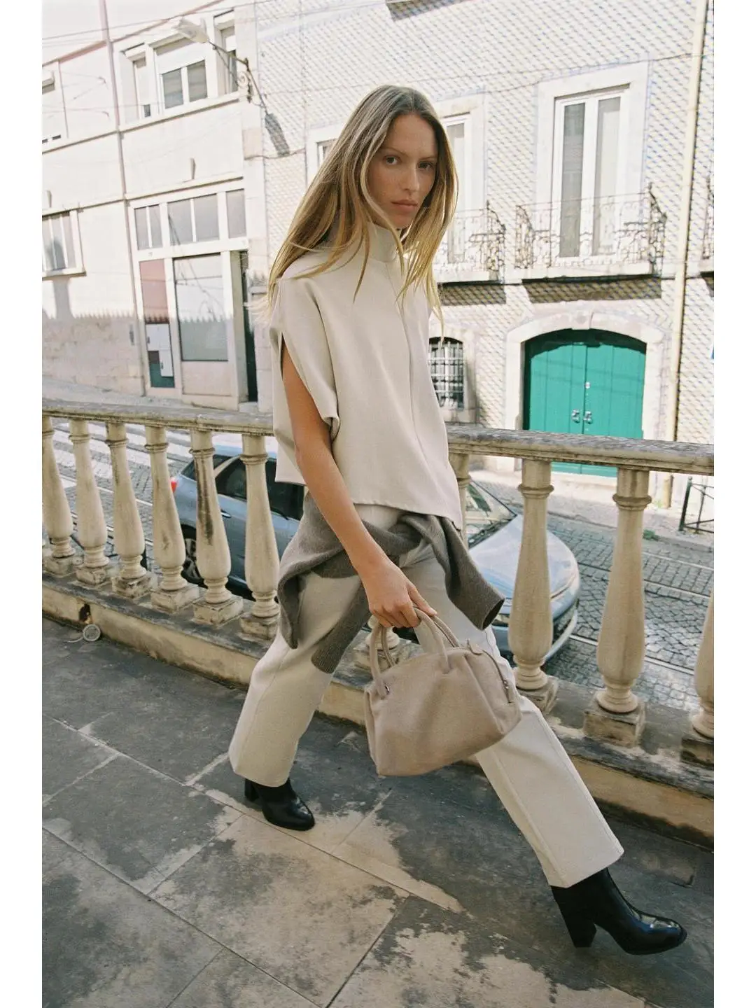 

Asymmetric Cape Coat High Waist Wide Leg Pants Straight Cut Long Pants Autumn Faion Women's Woolen Outerwear ort Sve