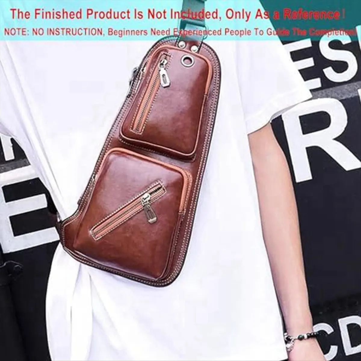 FOR HOME Sling Bag Acrylic Template,Leather Pattern Acrylic Leather Templates for Crossbody Backpack Chest Bag (-534)