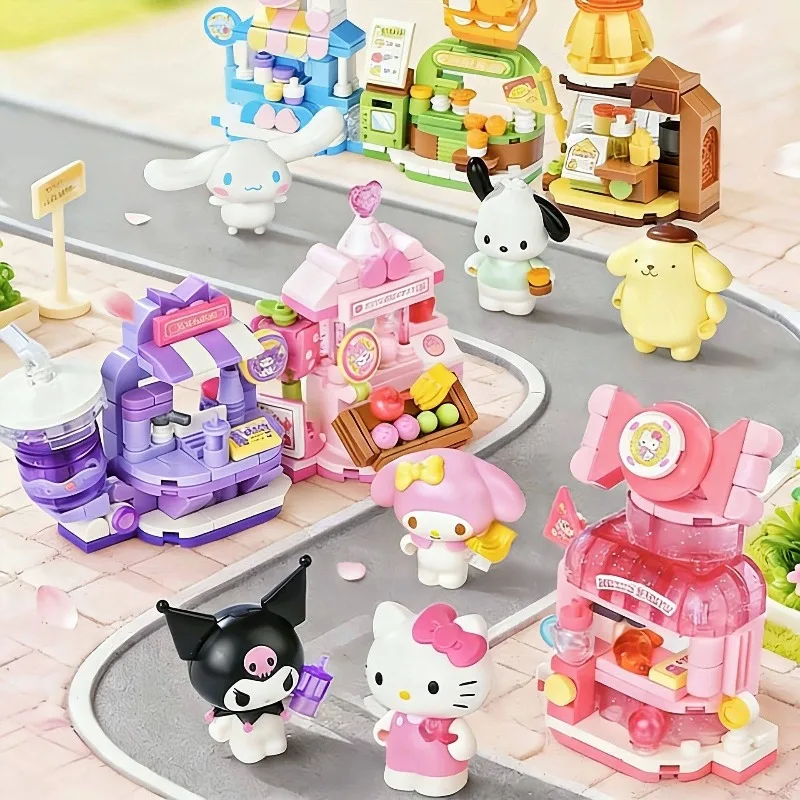 

Набор строительных блоков Wonderful Blocks Keeppley Sanrio Life Series Gourmet Shop, подарок для друзей и девочек