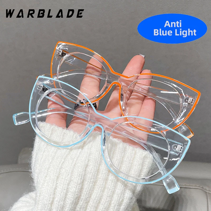 

2025 Fashion Trendy Women Glasses Clear Frame Cat Eye Shape Anti Blue Light Blocking Female Eyeglasses Stylish Decorative Glass