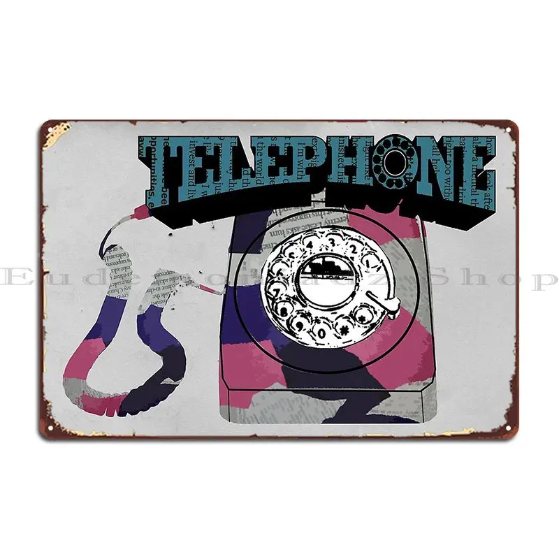 Telephone Logo Metal Sign Designer Wall Cave Custom Wall Decor Club Tin Sign Poster