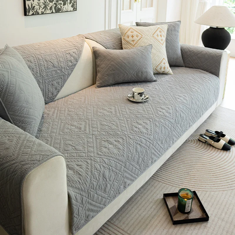 Non-slip Sofa Cover Cloth Towel Cotton Sofa Cushion Living Room Couch Cover Four Seasons Universal Furniture Protector Slipcover