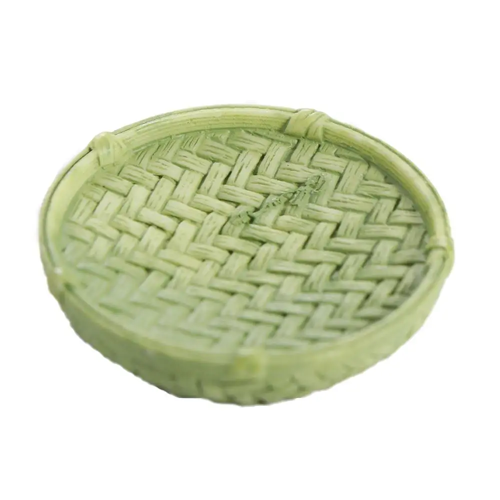 Simulation Simulation Bamboo Basket Chair Basket Dollhouse Miniature Model Dustpan Furniture Decoration Ornaments