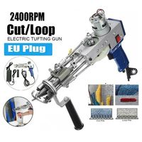 2 In 1 Tufting Gun Cut Loop Rug Machine Electric Carpet Tufting Gun Handheld Dual Use High Speed Weaving Flocking Machine 220V