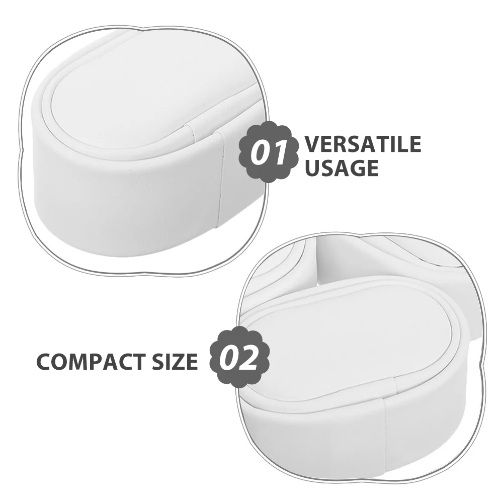4Pcs 시계 베개 쿠션 부드러운 PU 스폰지 삽입 시계 와인더 보관 상자 디스플레이 케이스 팔찌 홀더 화이트