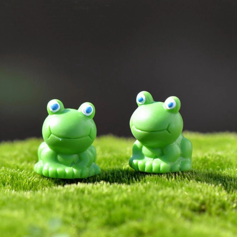 

DIY Kawaii Mini Statue Figurine Blue Eye Frog Home Craft Micro Landscape Fairy Garden Bonsai Decor Miniatures