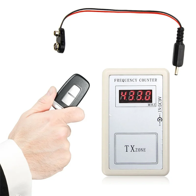 Handheld Remote Control Wireless Frequency Meter Digital Counter Tester 250-450MHz for Car Auto Garage Door