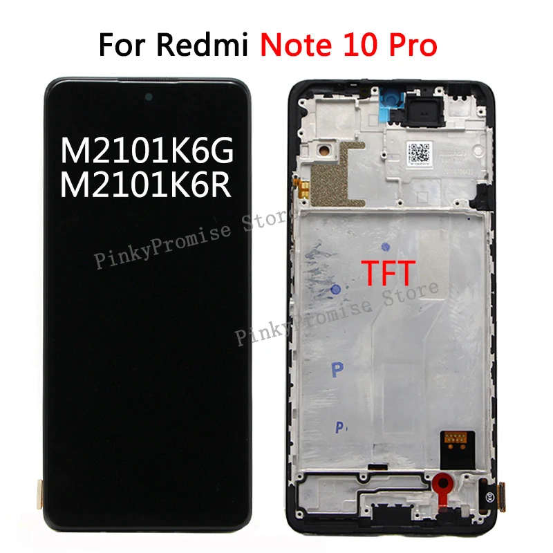 Pantalla AMOLED Para Redmi Note 10 Pro – Reemplazo De 6.67'' Con Kit De Herramientas, Marco Incluido (Compatible Con M2101K6G / M2101K6R)