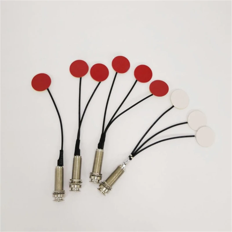 Self-adhesive Kalimba Pickup Piezo Transducer Microphone Contact Piezo Pickup with Buzzer for Thumb Piano Violin Ukulele