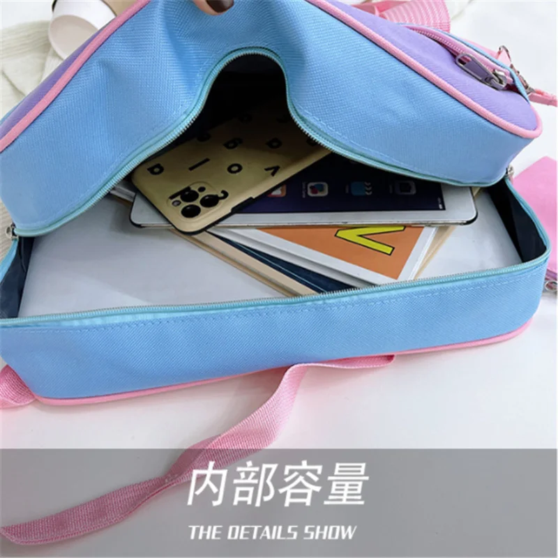 Japanese Lolita Heart JK School Uniform Bags Fashion Women PU Leather Women Student PU Handbag Cosplay Anime Shoulder Bag