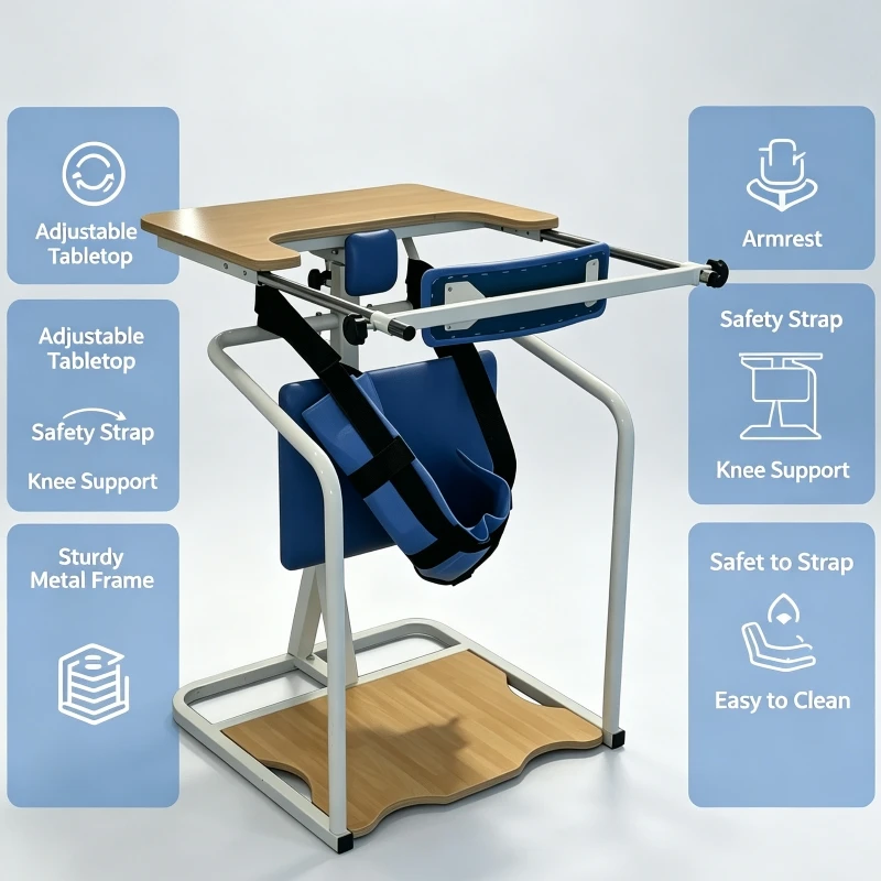 Eminent E-TSF01 Adjustable Height Standing Frame Safety Protection For Paralyzed Patients' Lower Limb Rehabilitation Exercise
