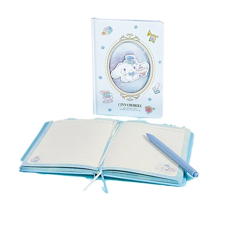 Cute Cartoon Notebook para Meninos e Meninas, Sanrio Cinnamoroll Diary, Color Page, Hard Shell Notepad, Holiday Gifts