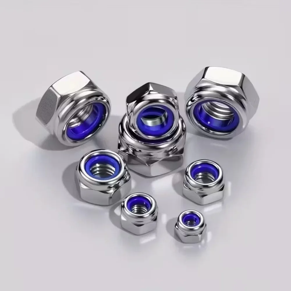 Stainless Steel Anti Slip Fine Tooth Anti Loosening Selflocking Hex Nut Suitable for Industrial Construction Electronic Vehicles