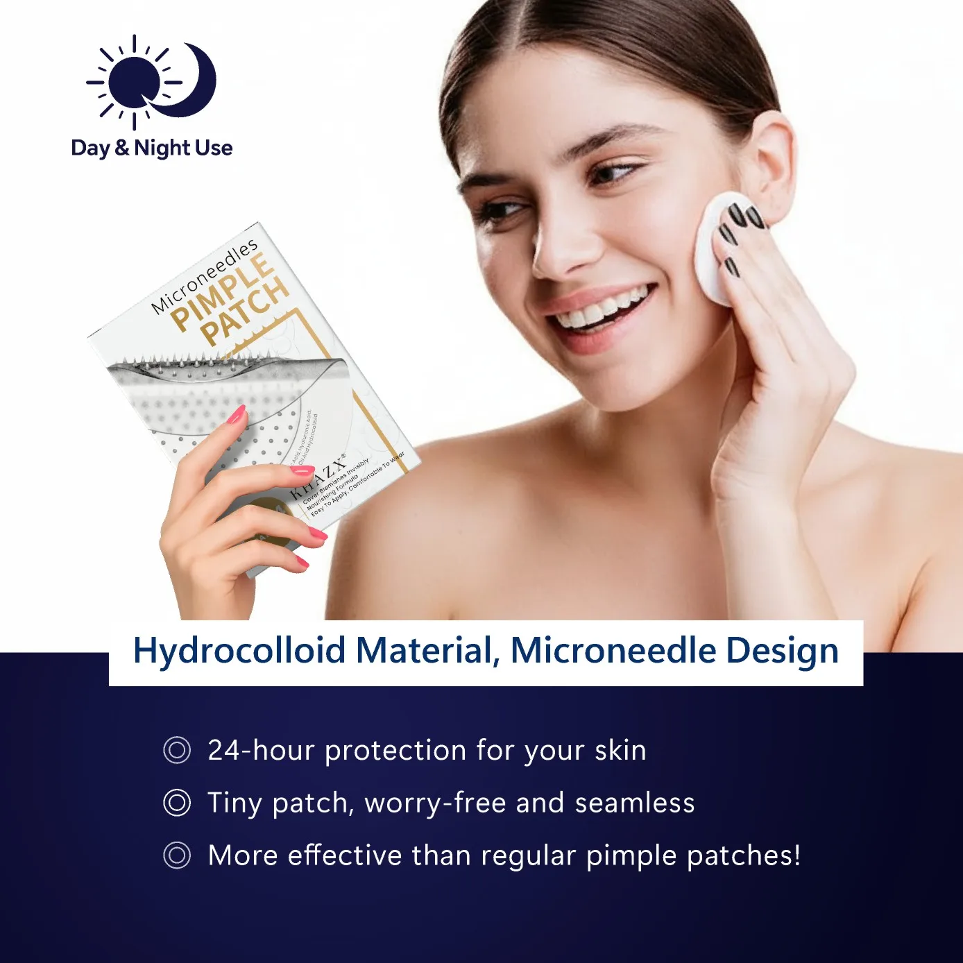 رقع حب الشباب ذات السهام الدقيقة بين عشية وضحاها - يذل العيوب أثناء النوم بتقنية الغروانية المائية غير المرئية للبشرة الواضحة. #6