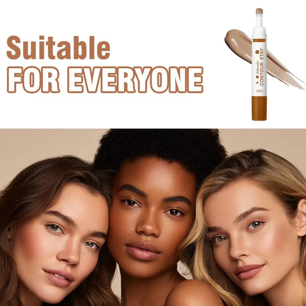 Penna per il contorno liquido Contorno opaco naturale Cosmetici per il trucco del viso in crema tridimensionale impermeabile a lunga durata
