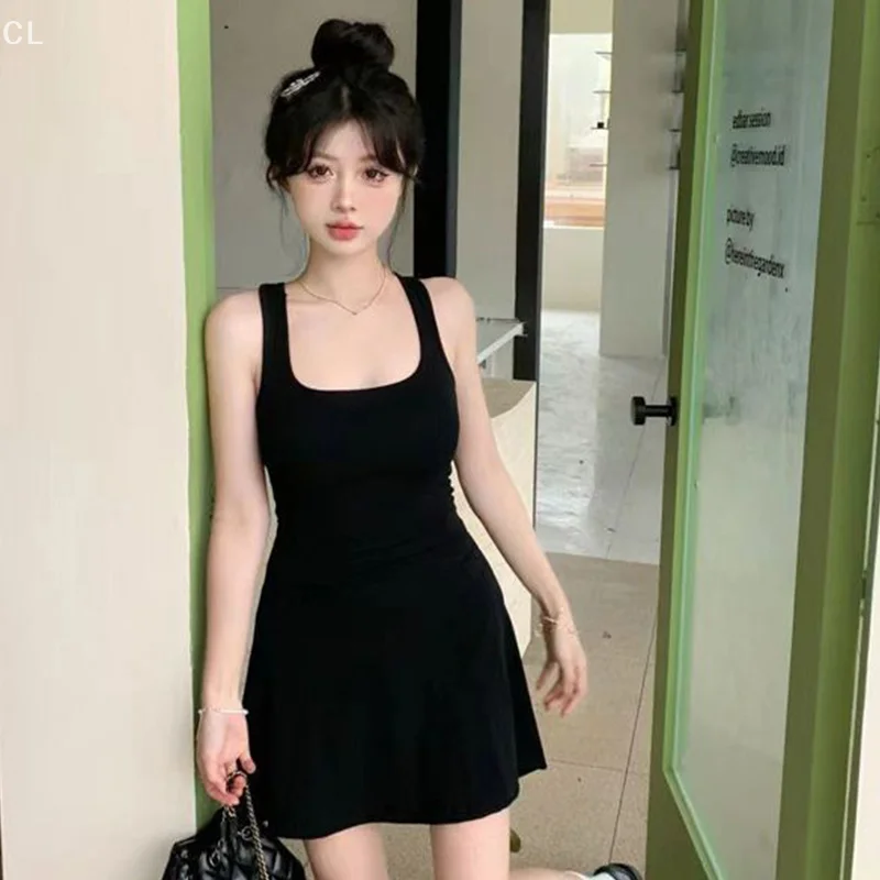 Damska Letnia Retro Elegancka Uniwersalna Spódnica w Kształcie Litery A, Wyszczuplająca i Modelująca Talia, Krótka Spódniczka, Seksowna Sukienka w Stylu Spicy Girl