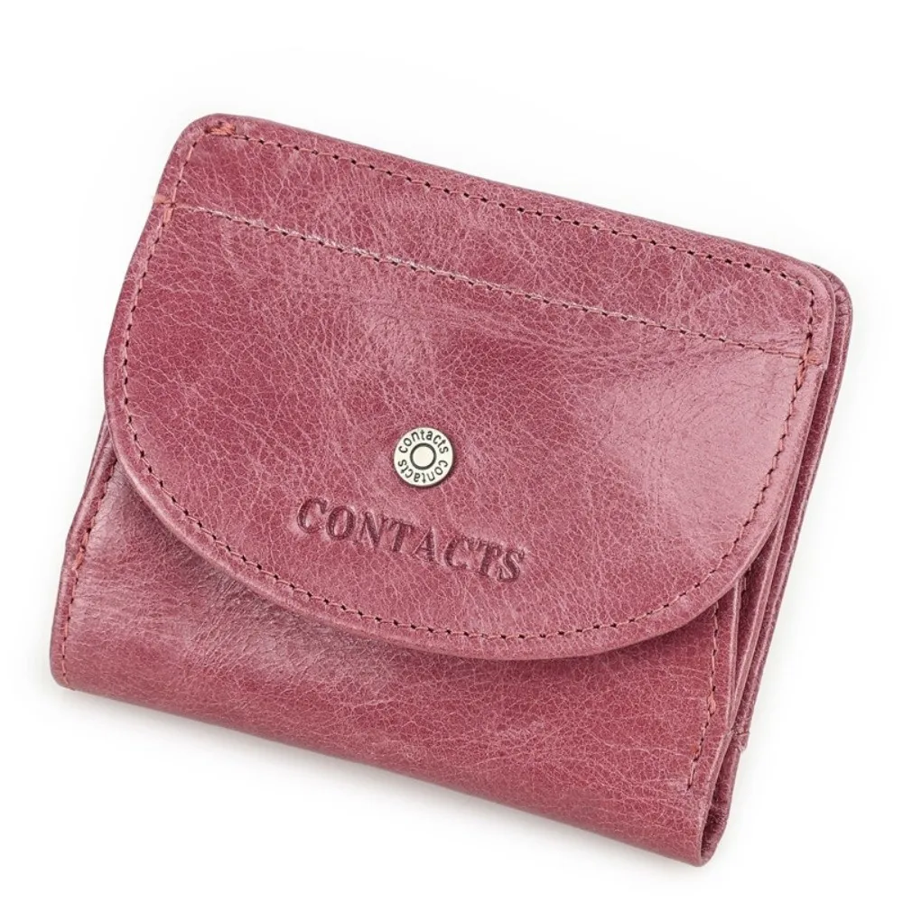 

Кошелек из натуральной кожи в стиле ретро, ультратонкий складной RFID-держатель для банковских кредитных карт, портативный клатч большой емкости, кошелек из воловьей кожи