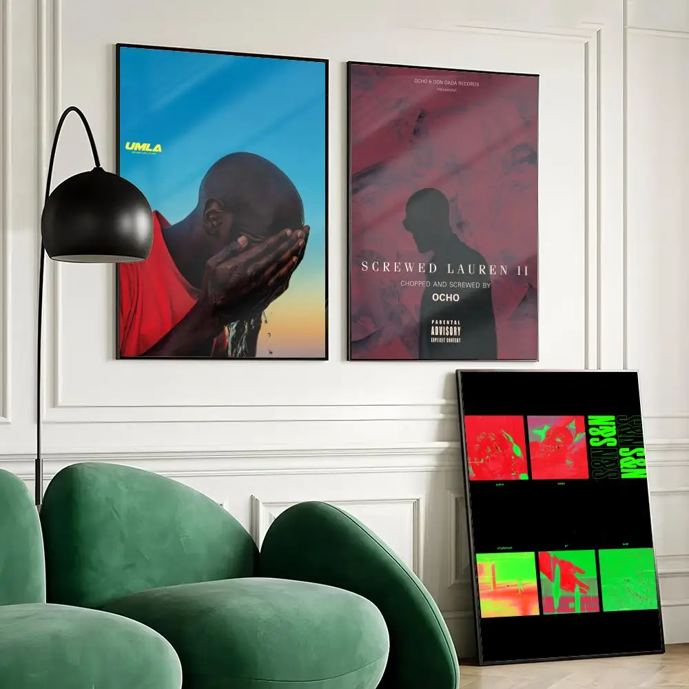 Rapper A-Alpha Wann Poster Autocollant mural imperméable pour décoration de bar à domicile, décoration murale autocollante pour chambre