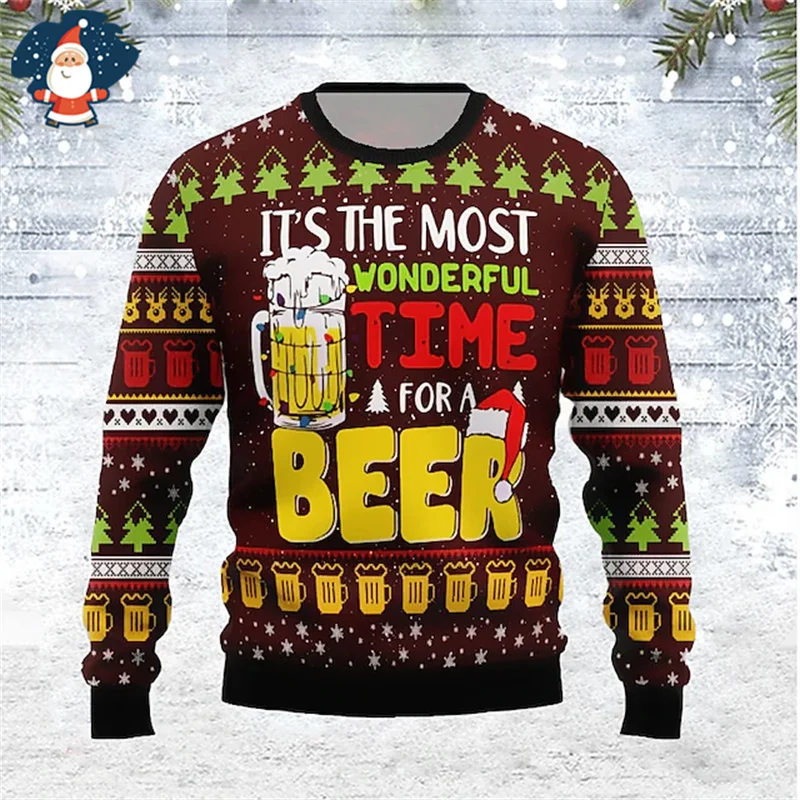 

Happy Christmas Sweatshirts Mens Ugly Christmas Sweater Funny Fashion New In Sweaters Women Ugly Sweaters Christmas Jumpers Men