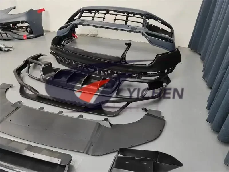 Turbos-Style Carbon Fiber Body Kit For Porsche Cayenne 9Y0 Upgrade PP  Molded Front Lip Rear Diffuser Side Skirt