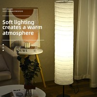 2025 Nordic Floor Lamp Paper Floor Lamp for Living Room Bedroom Home Luminaire Study Decor Lights E27 Standing Lamp