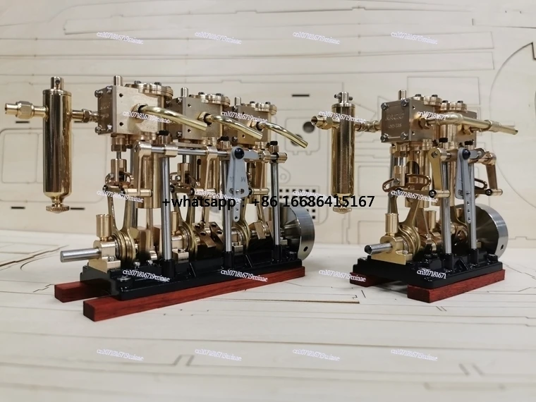 Двухцилиндровый, трехцилиндровый паровой двигатель LS3-13s, высокий крутящий момент, паровой двигатель, модель парового двигателя