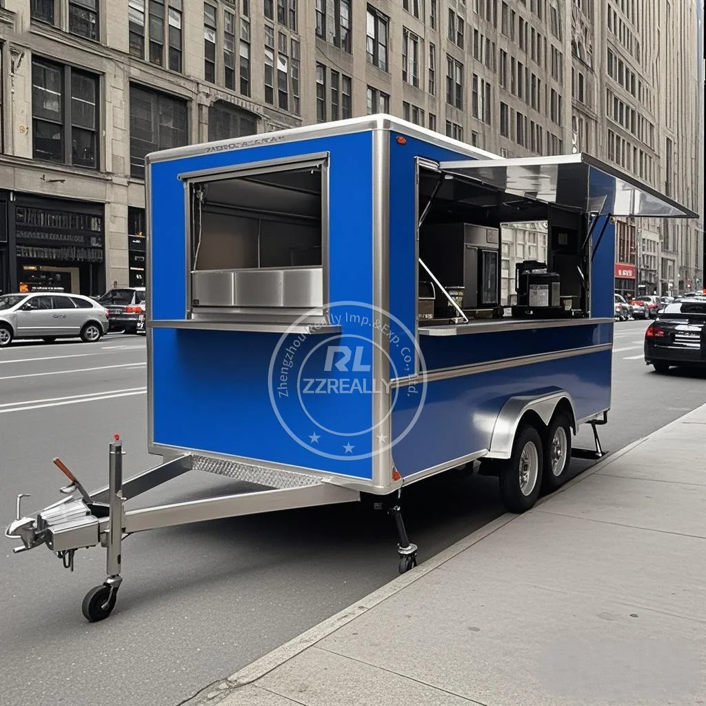 

Портативный концессионный автомобиль для еды, хот-дог, мобильный прицеп для общественного питания, грузовик для еды с полной кухней