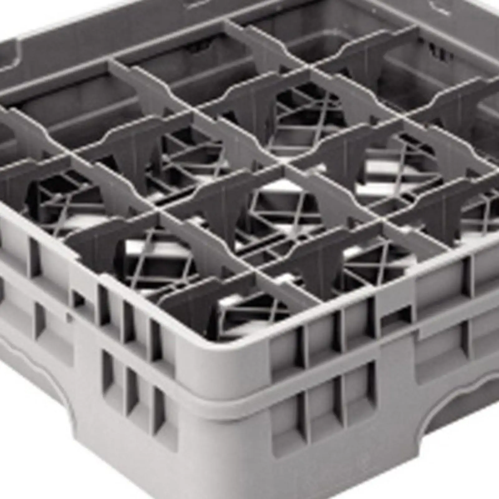 رف أكواب غسالة الأطباق رف زجاجي تجاري مع مقابض ملحقات غسالة الأطباق قابلة للتكديس مع حامل أكواب رف مكون من 16 حجرة