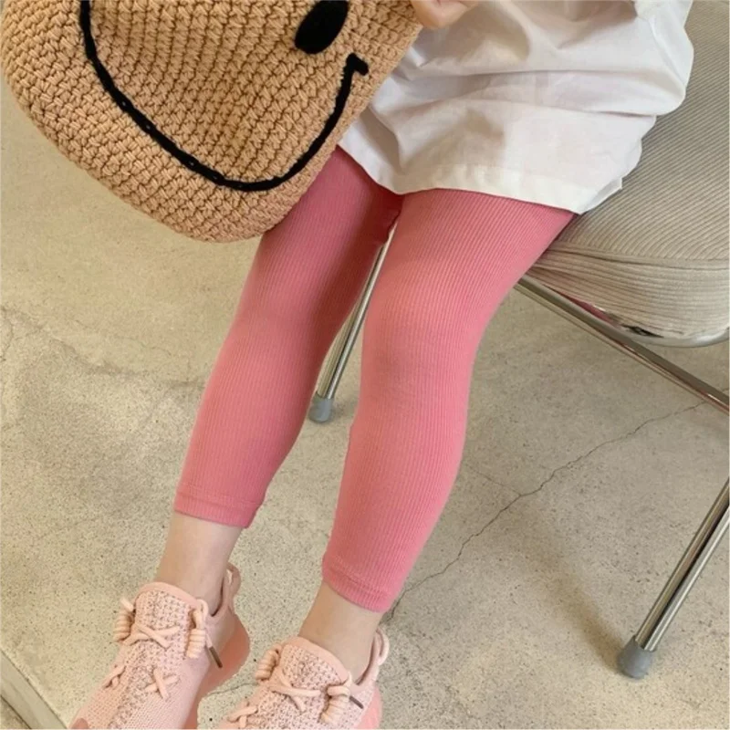 Girl Leggings Kids Baby Long Pants Trousers 2022 Splicing Spring Autumn Warm Toddler Outwear Cotton School Comfortable Children