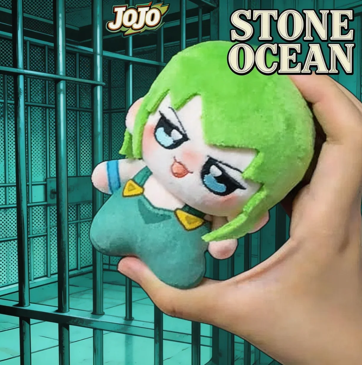 

10cm Available JoJo's Bizarre Adventure: Stone Ocean Chibi Plush Doll Anime IP Stuffed Toy for Fans Keychain Birthday Gift