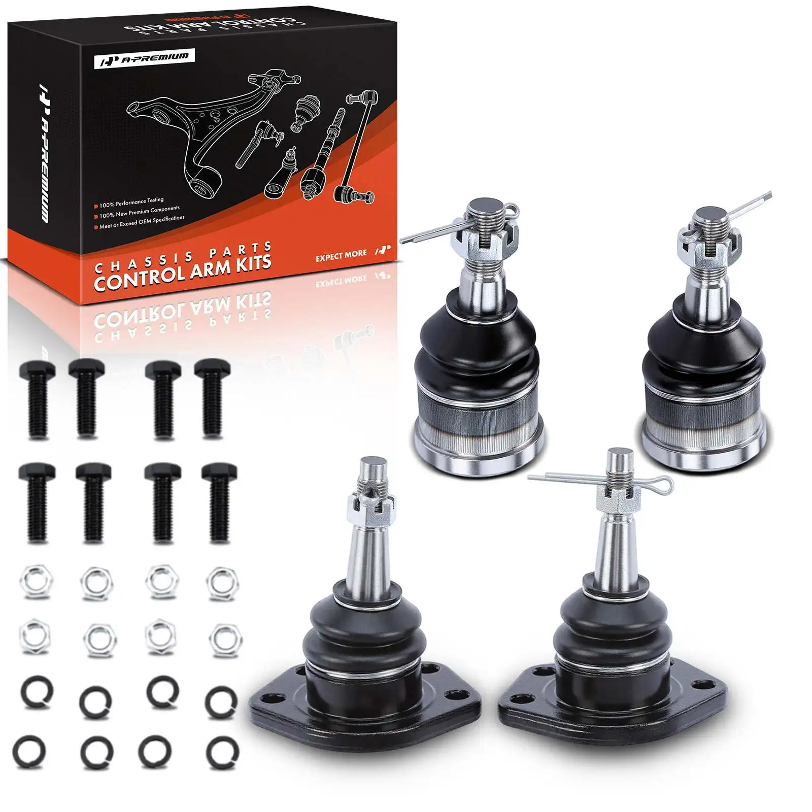 A-Premium 4x Suspension Ball Joint for Chevrolet C10 Suburban 1973-1986 R10 Suburban 1987-1988 R1500 Suburban 1989-1991 Blazer