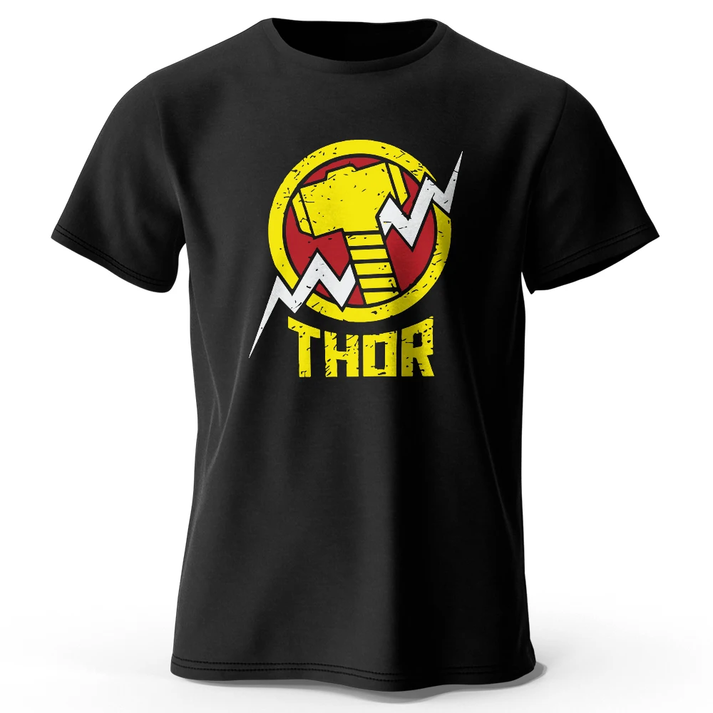 Herren der Held Thor bedrucktes T-Shirt 100% Baumwolle übergroße klassische Vintage Grafik T-Shirts für Männer Frauen Sommer Tops