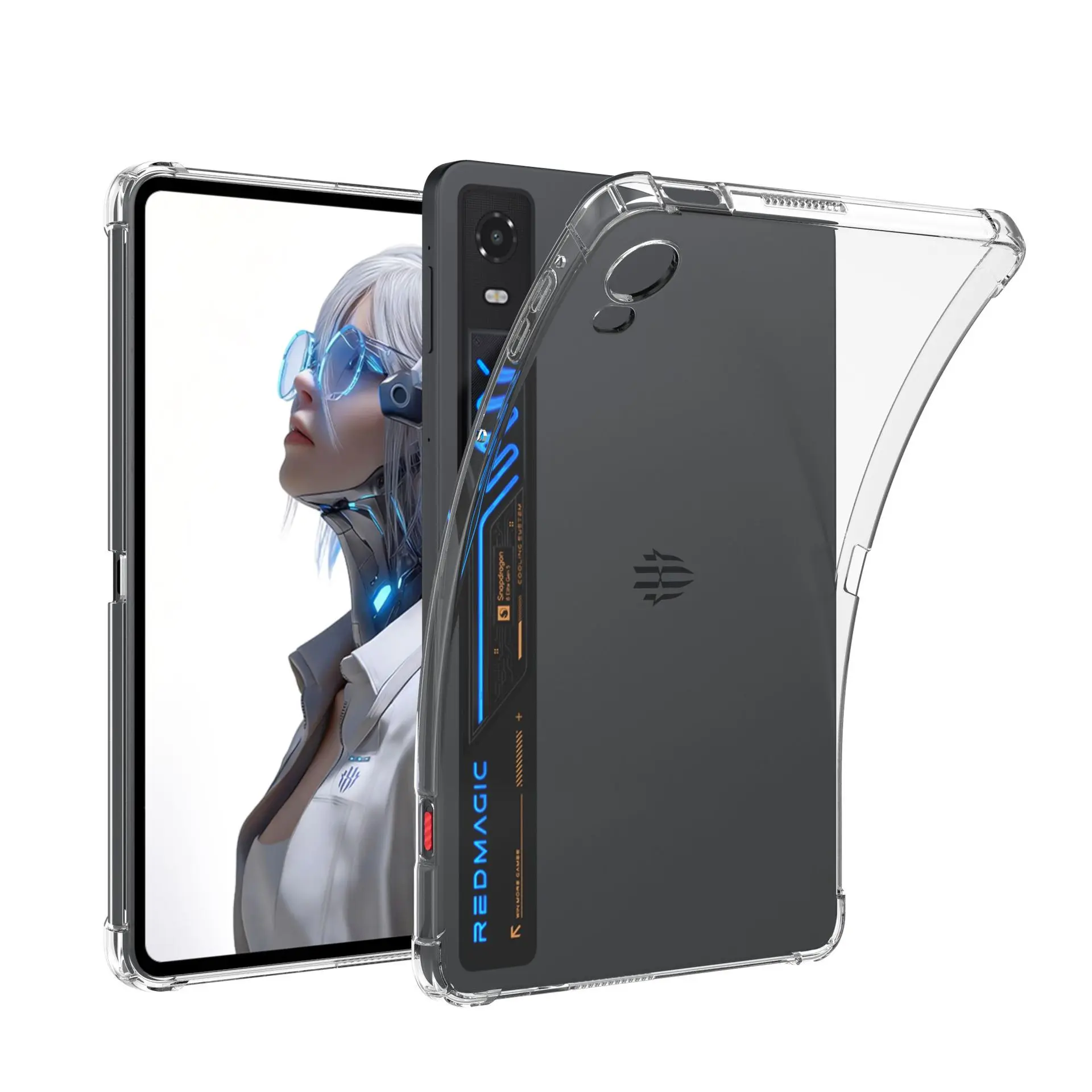 Case for ZTE RedMagic Astra2 Tablet Protective Case 9.06-inch 2026 Airbag Drop-Proof Transparent Soft Cover for RedMagic 5 Pro