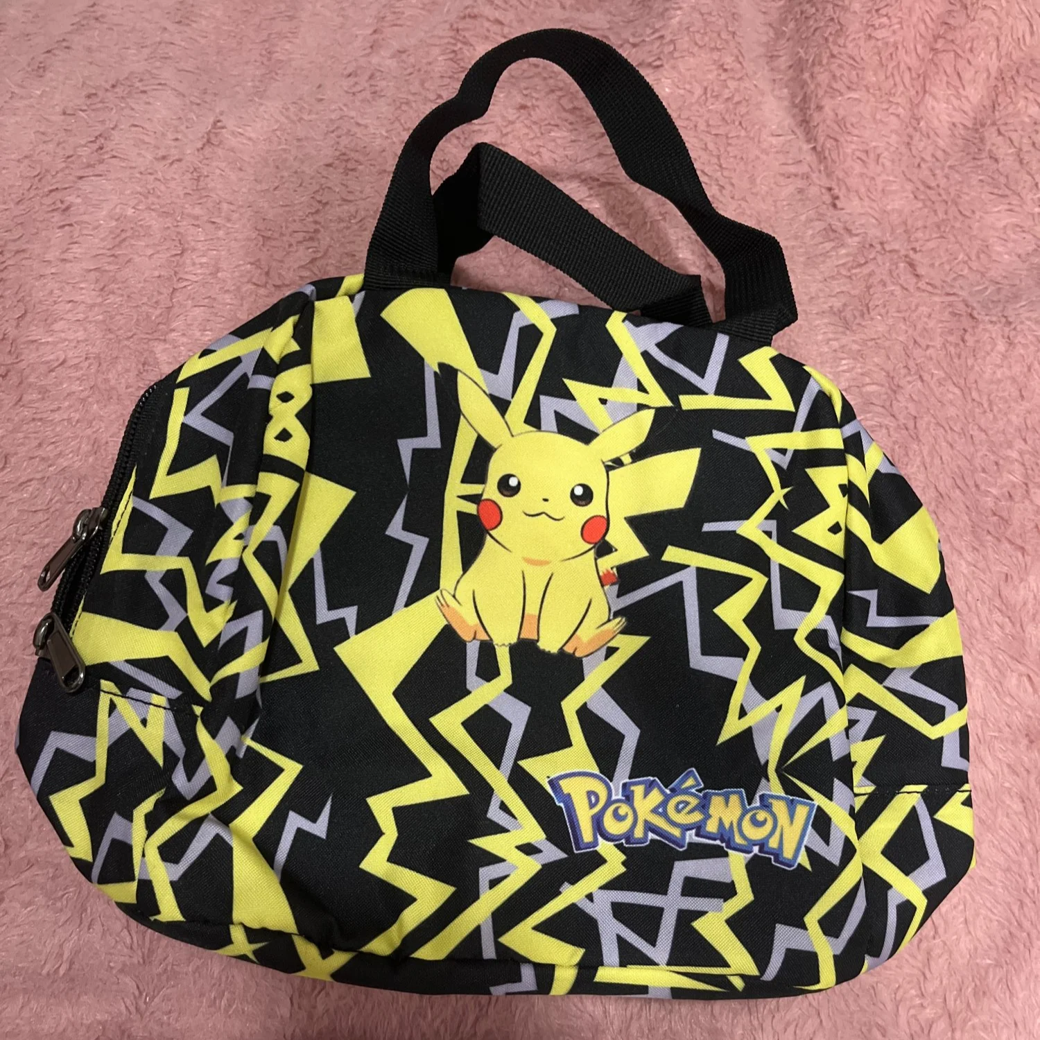 Pikachu Portable Lunch Box Cute Pokemon Large Capacity Storage Bag Kawaii Children School Camping Picnic Box Adult Handbag