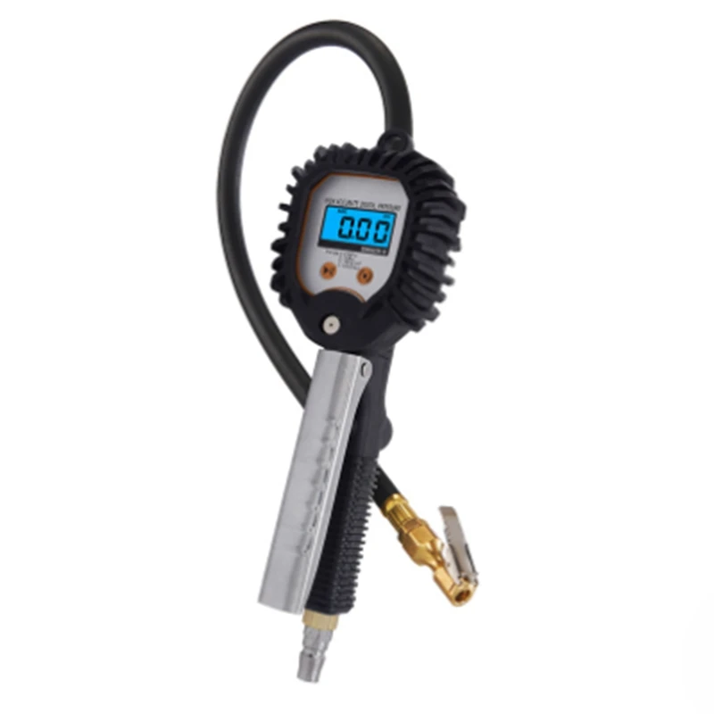 Digital Display Tyre Pressure Gauge High Precision Monitoring Inflator Gun Car Valve Valve Universal Repair Tool BW-001