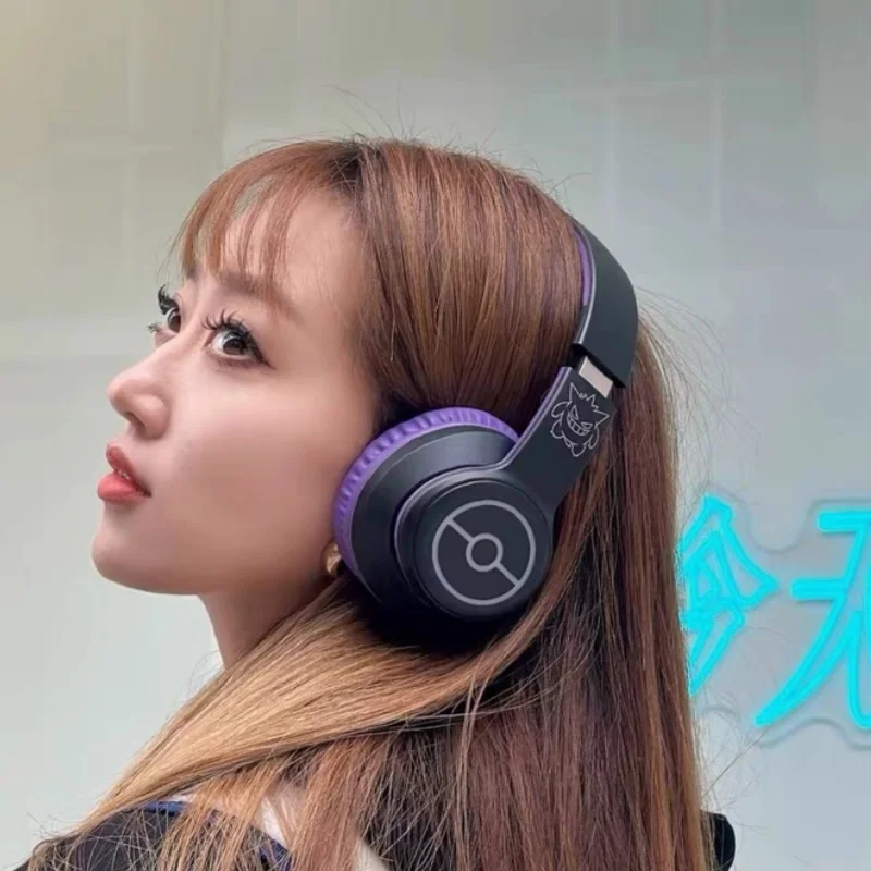 

Лидер продаж PokéMon Gengar на голове Bluetooth-гарнитура беспроводное шумоподавление RGB освещение стерео музыка спортивные игровые наушники