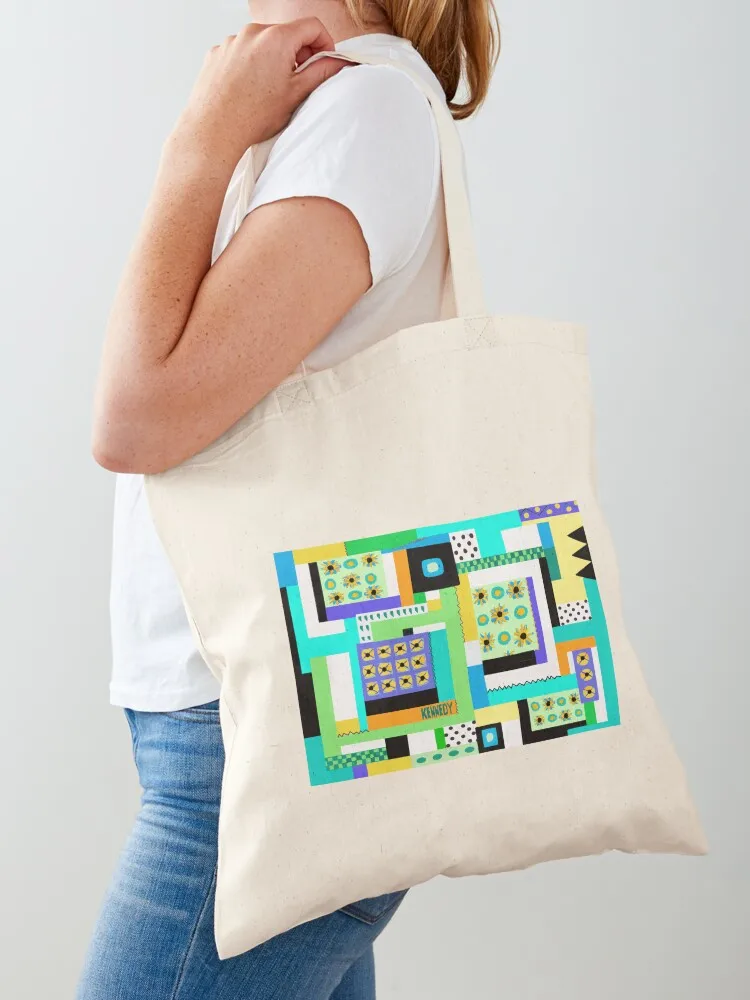

Colorful wabi-sabi quilt after Gees Bend Tote Bag shopper bags for women university shopper bag Canvas bag Shopper