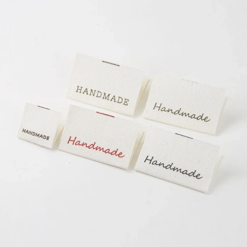 Basic Handmade Cloth Label, Handmade Accessories, Pure Cotton, Sewing Side, Fold in Half, Multi-Color New Style