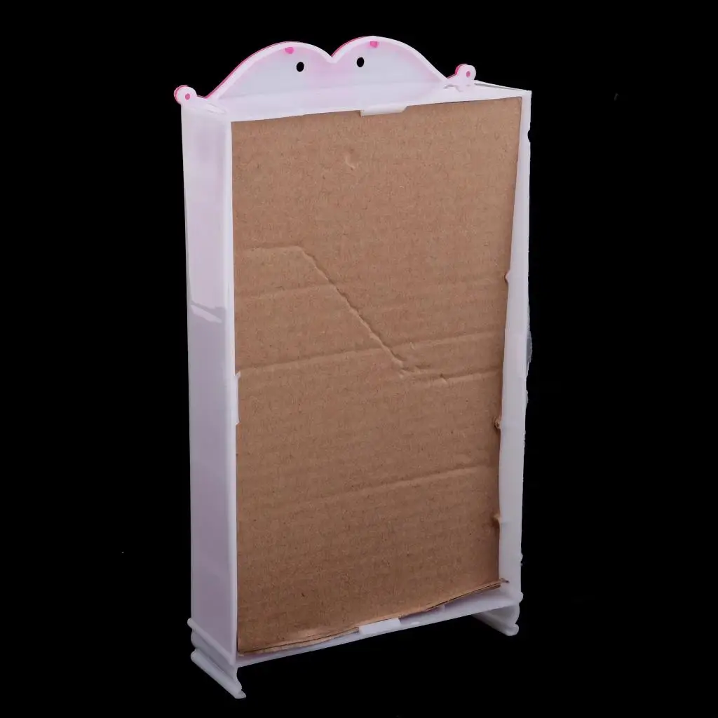 

Пластиковый шкаф-гардероб для кукольного домика, миниатюрная мебель-органайзер для хранения одежды для кукол 30 см, для детской игровой комнаты