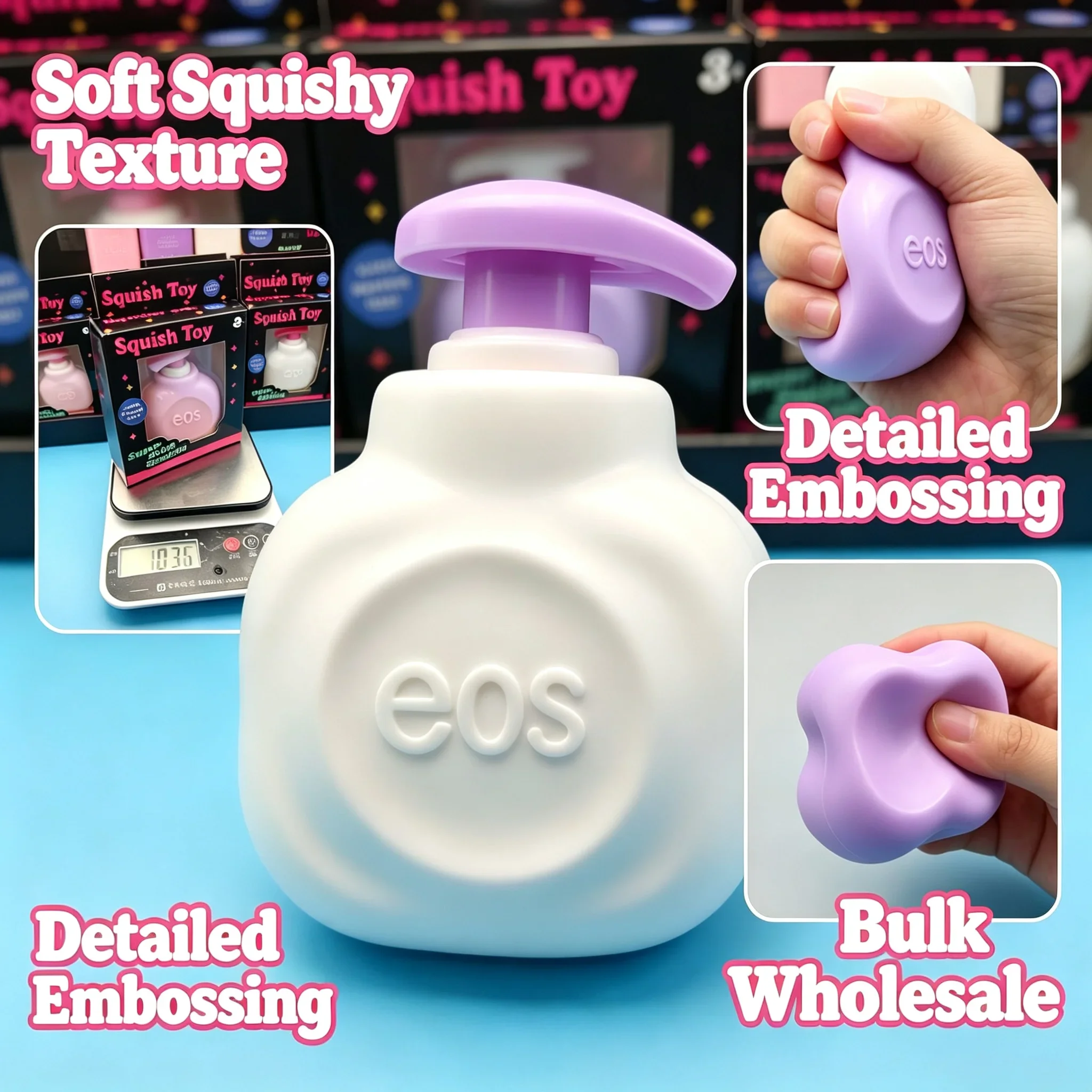 2026 Hand Cream Bottle Shape Squishy Fidget Toy, Crispy Building Block Filling Stress Relief Squeeze Toy for Office Daily Use