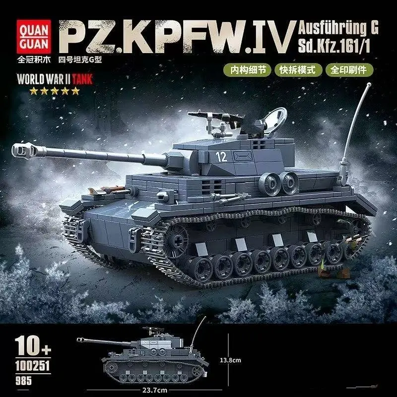 Militaire de la Seconde Guerre mondiale allemand n° Collection de jouets de construction en blocs de type L, 3 modèles, pour enfants, cadeaux de Noël et d'anniversaire