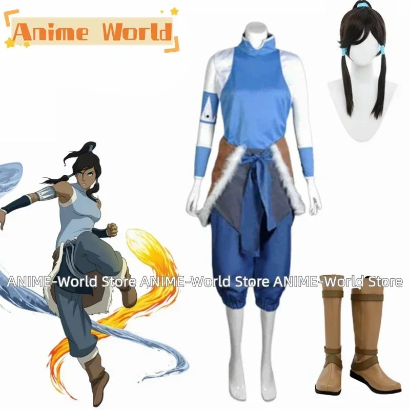 

《На заказ》Аниме Аватар Корра Косплей Костюм Индивидуальный размер Обувь любого размера Парик Хэллоуин Женщина Мужчины Костюм для взрослых