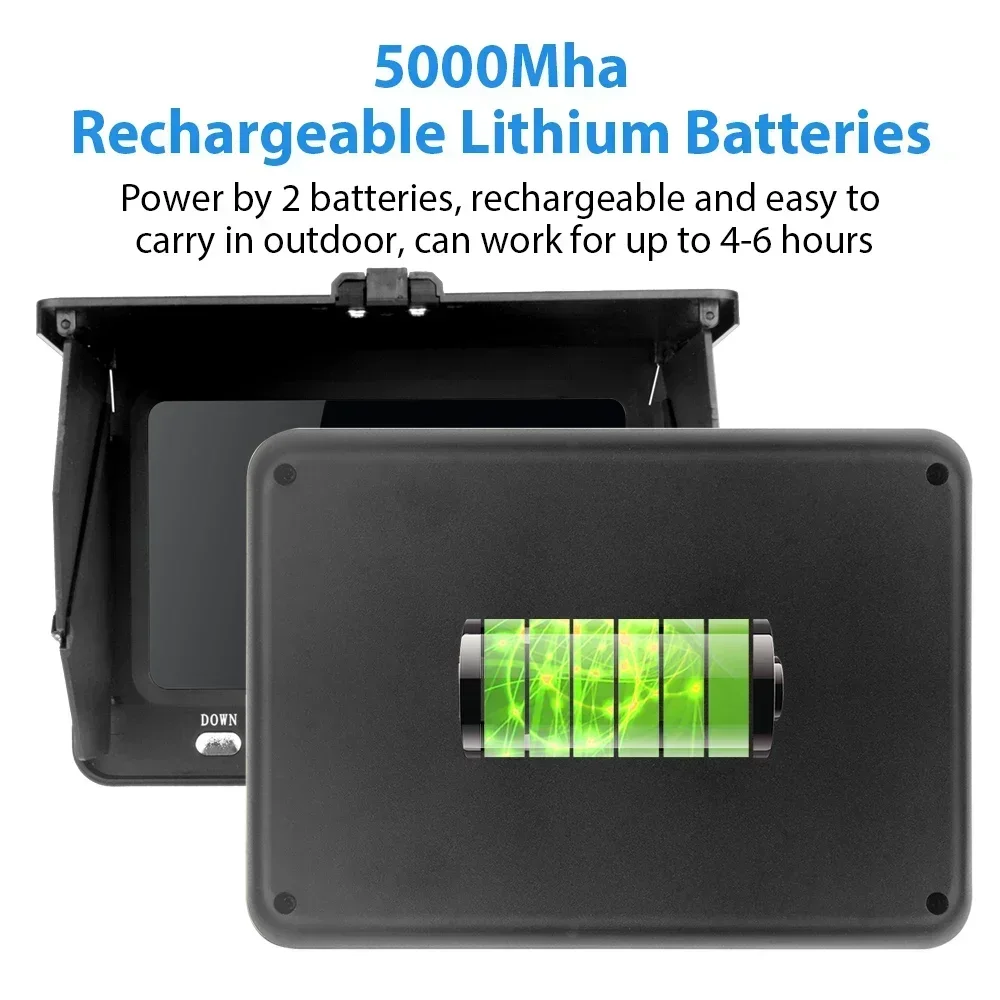 5 "IPS フルビュー LCD カラーディスプレイ水中釣りカメラ 1080P 高精細カメラ 20 メートルビデオケーブルカメラ魚探知機