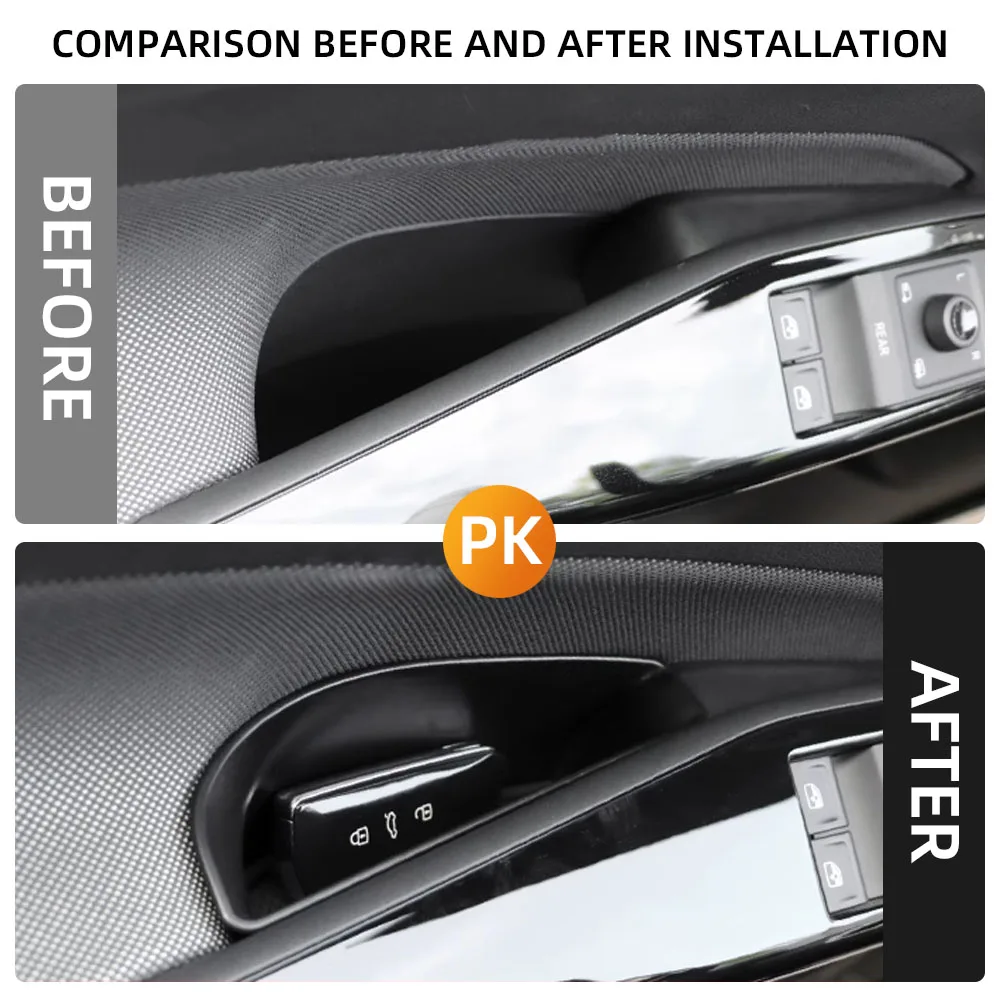 Picture 6: 4Pcs for Volkswagen VW ID.3 Id3 Front Rear Door Handle Storage Box Holder Side Armrest Organizer Container Tray Car Accessories