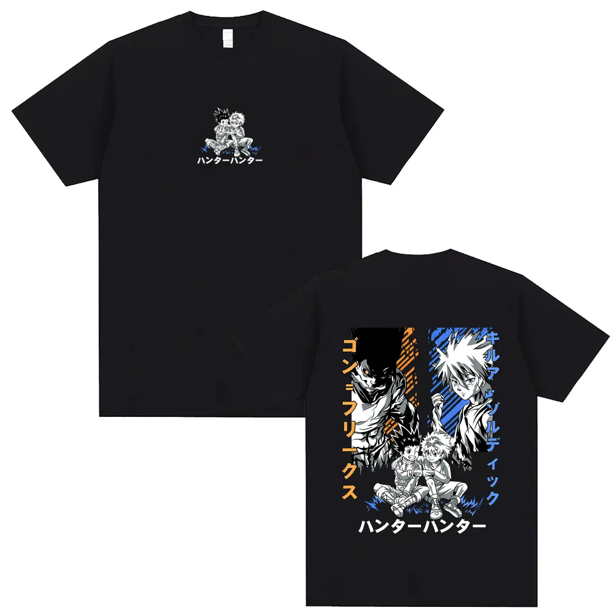 Anime Hunter X Hunter Graphic Print T-shirt Manga Killua Zoldyck Gon Freecss Merch T Shirts Men Women Casual Oversized Tshirt